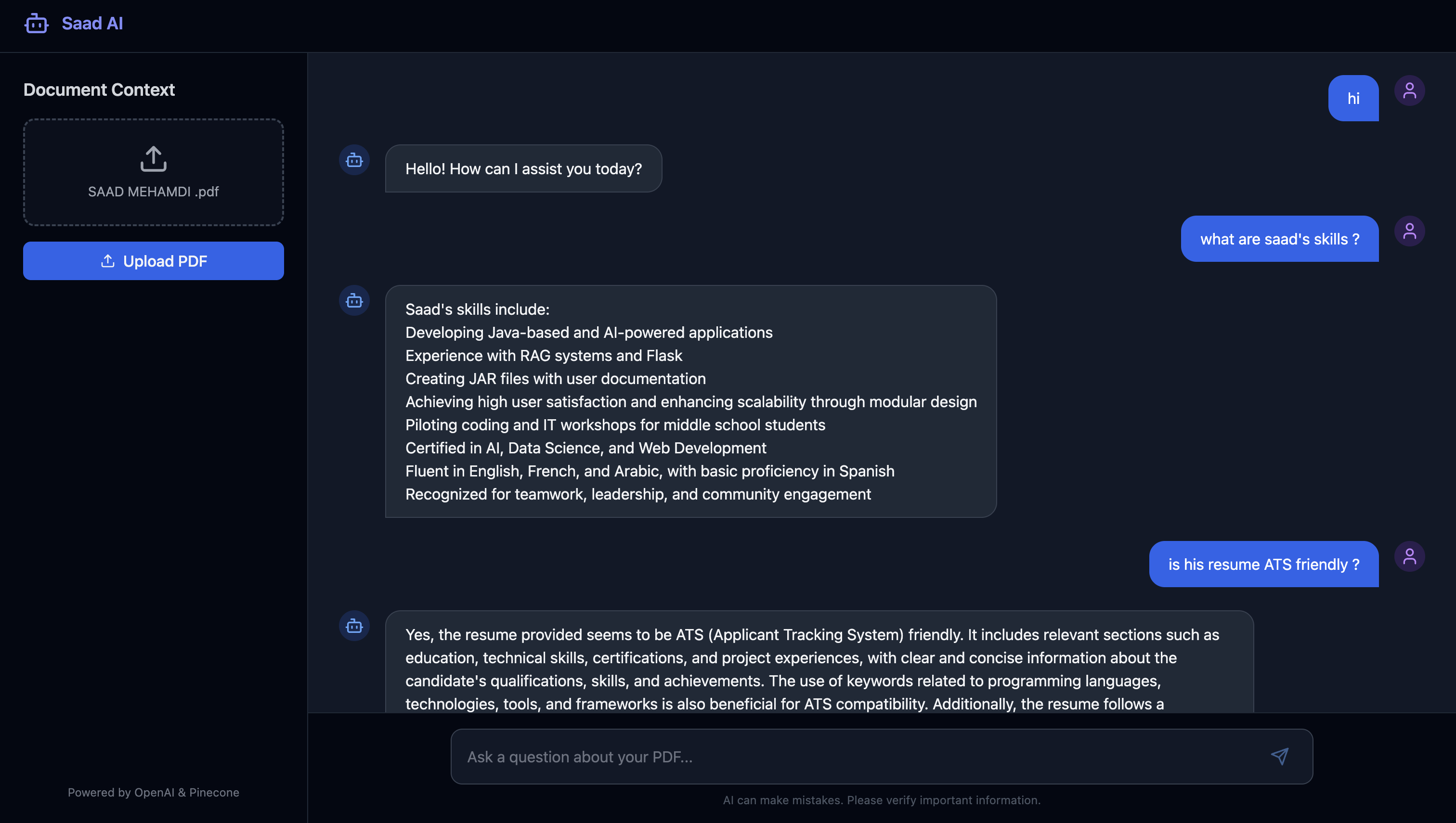 Intelligent PDF Chatbot